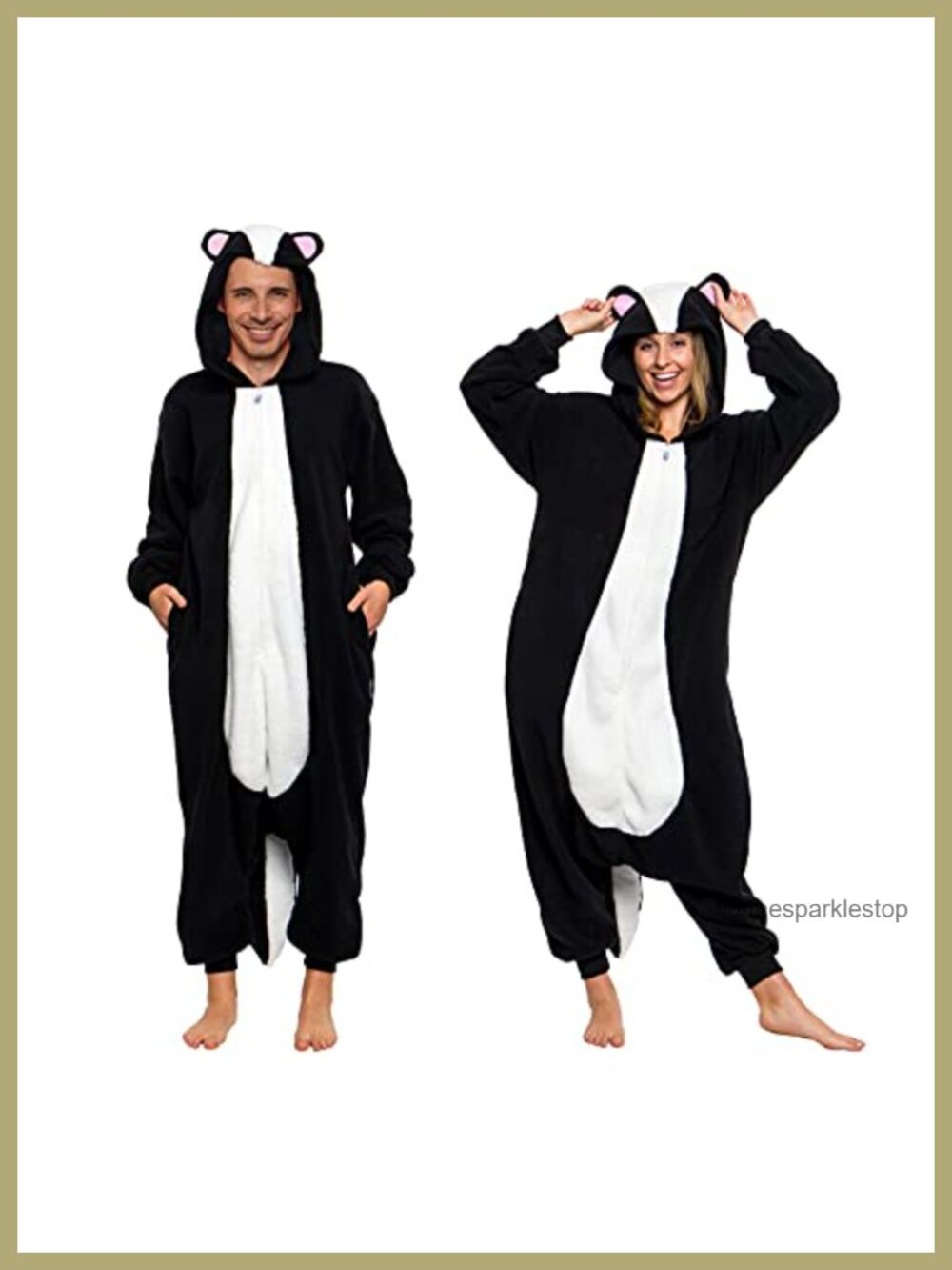 Funziez! Skunk Plush Adult Onesie Costume Hooded Jumpsuit Pajama